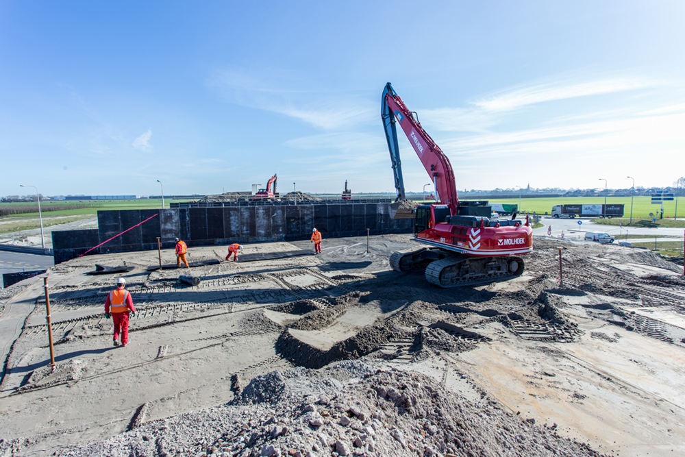 Westfresiaweg N23 Hoogkarspel gewapende grondconstructie